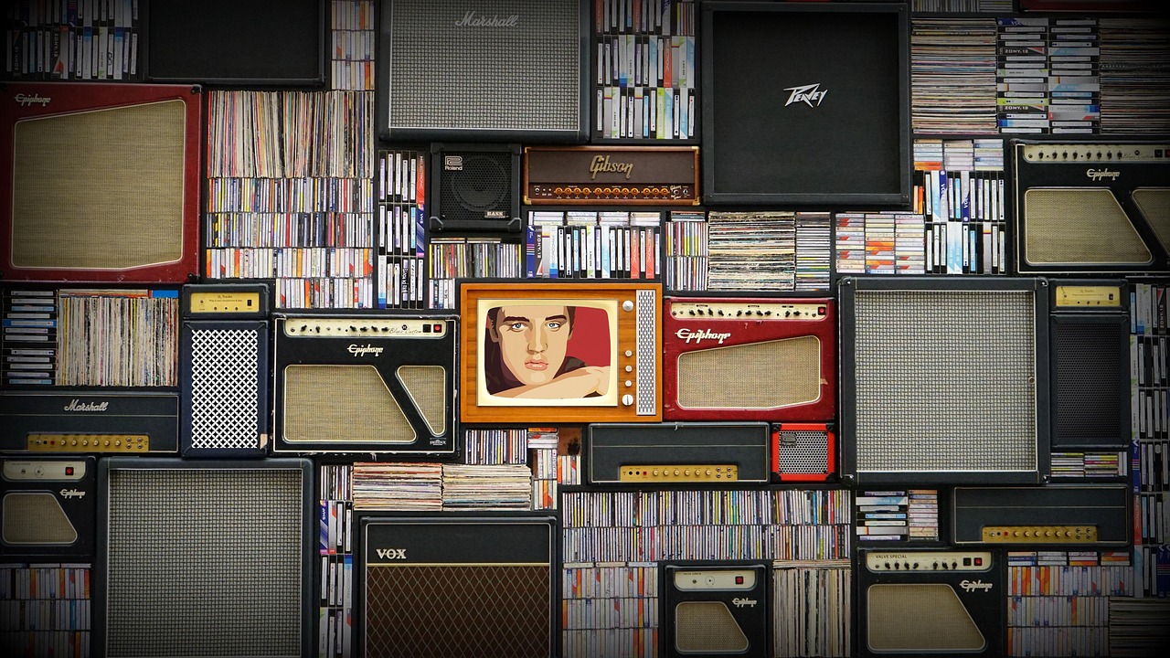 Kleurrijk retro vinyl vloer in woonkamer.